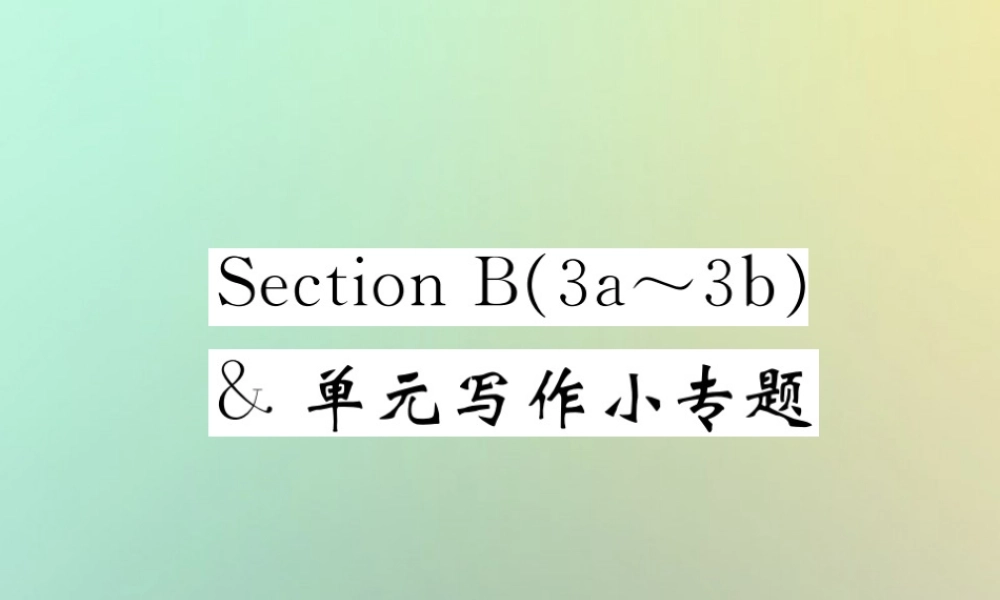 九年级英语全册 Unit 1 How can we become good learners Section B(3a 3b) 单元写作小专题课件 (新版)人教新目标版 课件