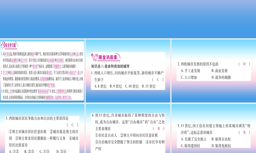 大学 的兴起习题课件 新人教版 课件