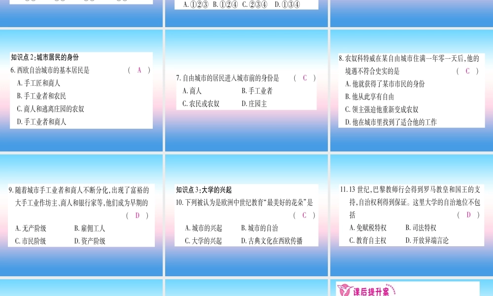 大学 的兴起习题课件 新人教版 课件