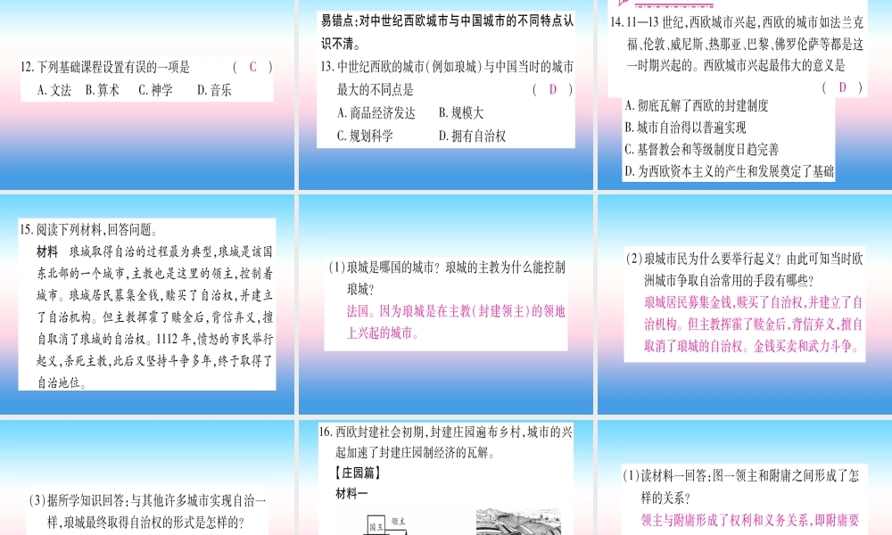 大学 的兴起习题课件 新人教版 课件