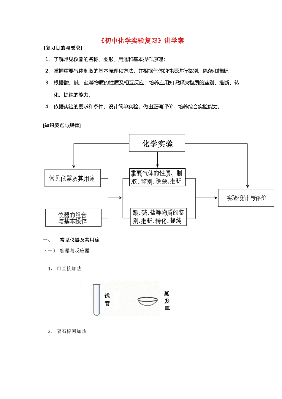 化学中考复习一 新课标江苏地区中考化学复习课件及学案[整理六套]_第1页