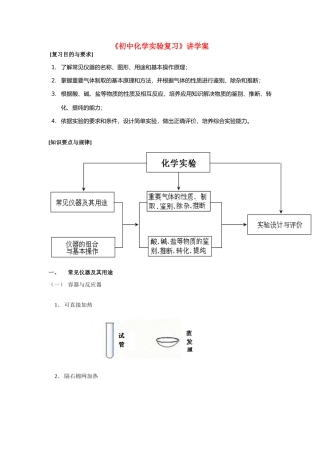 化学中考复习一 新课标江苏地区中考化学复习课件及学案[整理六套]