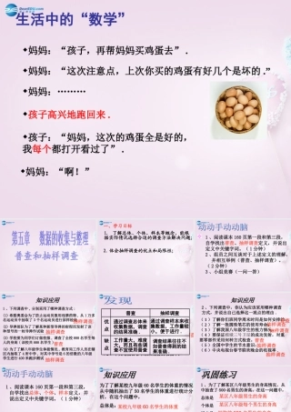 中学七年级数学上册 6.2 普查和抽样调查课件 (新版)北师大版