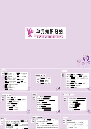 九年级英语全册 Unit 7 Teenagers should be allowed to choose their own clothes知识归纳作业课件 (新版)人教新目标版 课件