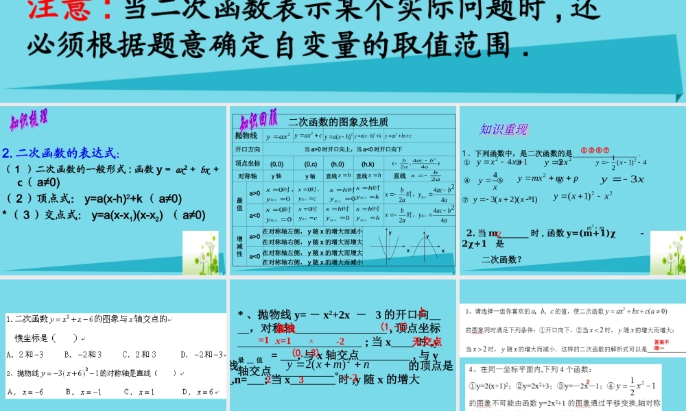 九年级数学上册 第22章 二次函数课件 (新版)新人教版 课件