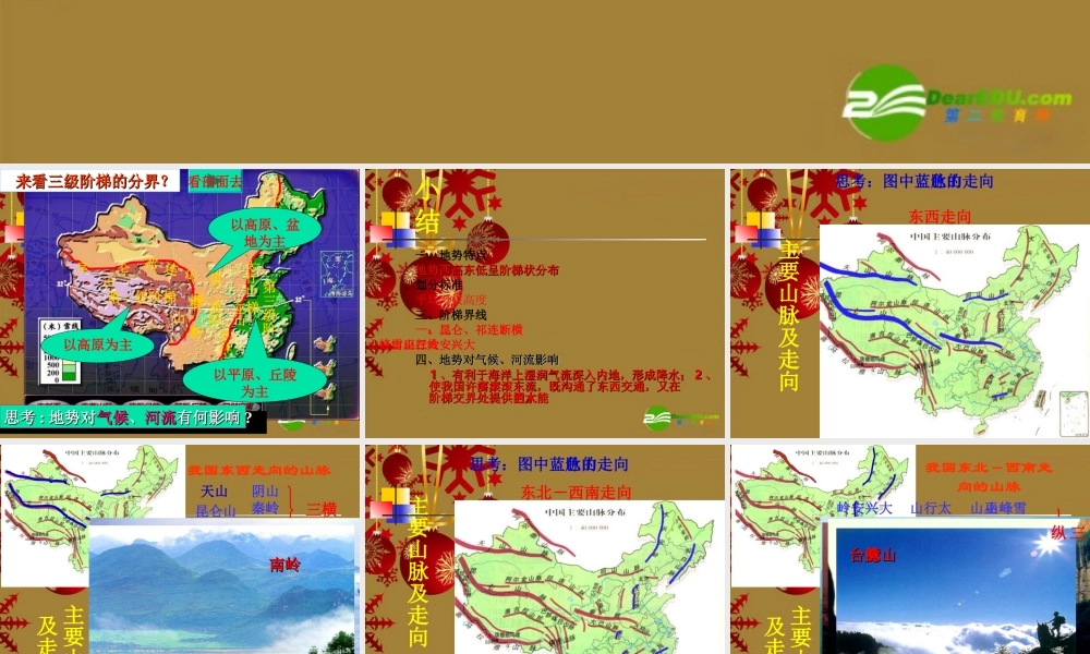 八年级地理上册 第二章第一节中国的地形(第一课时)课件 湘教版 课件