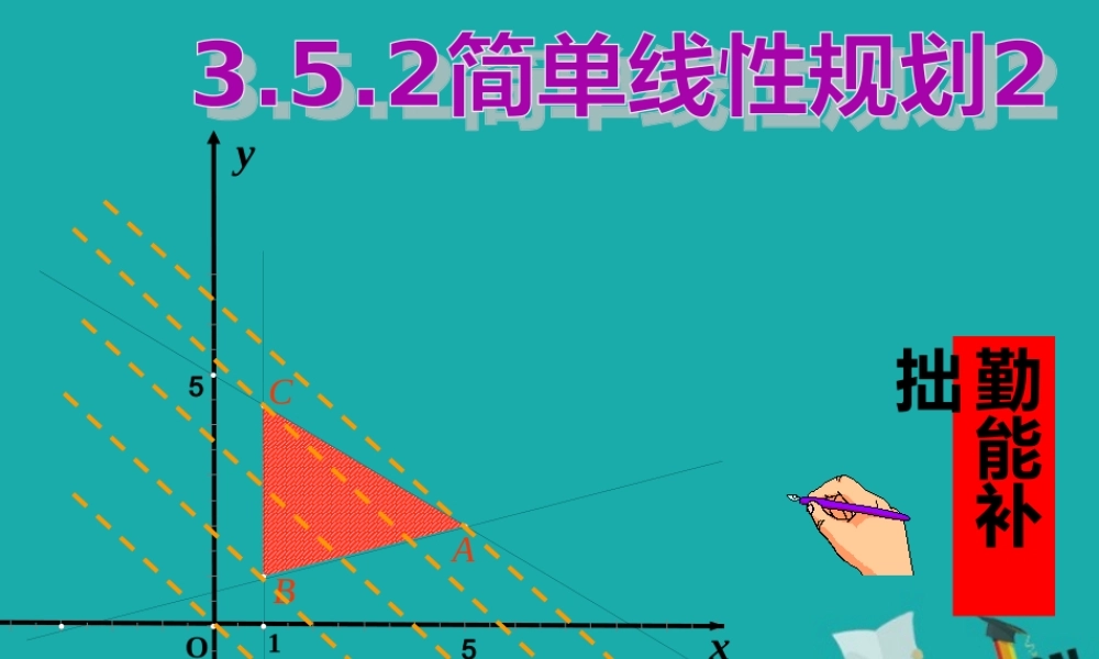 数学 第三章 不等式 3.5.2 简单的线性规划课件2 新人教B版必修5 课件