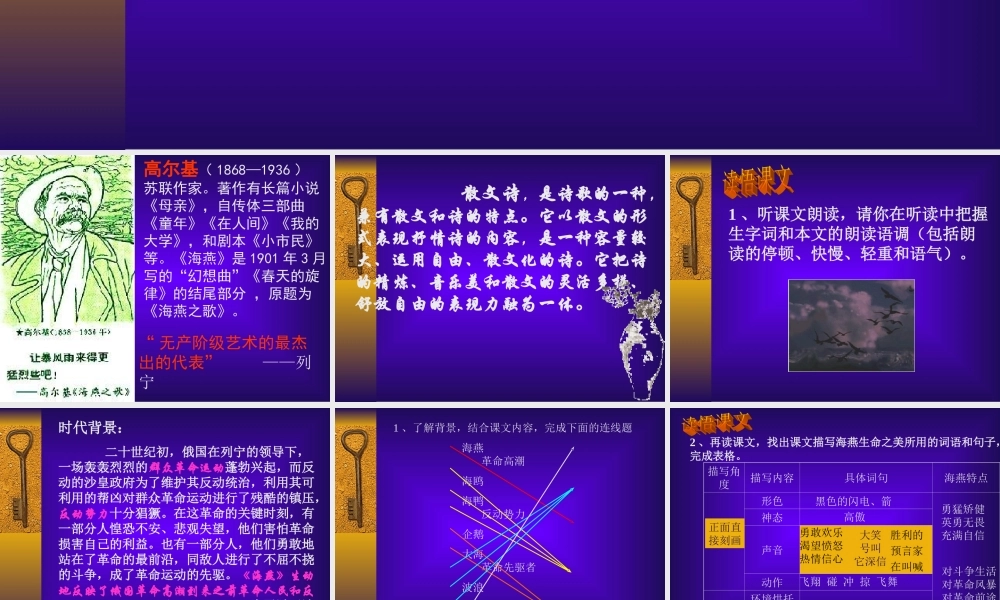 八年级语文海燕课件 鲁教版 课件