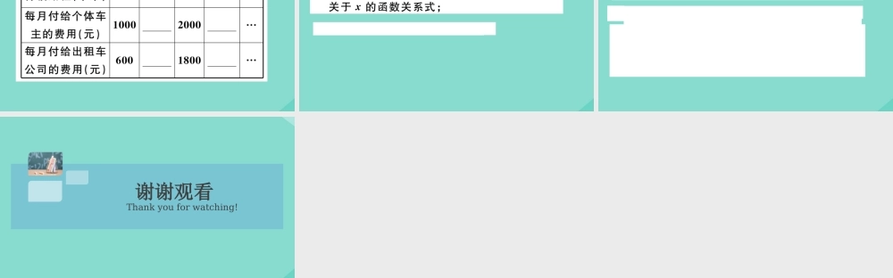 八年级数学上册 第四章 一次函数 微专题：利用一次函数的性质解决方案问题作业课件 (新版)北师大版 课件