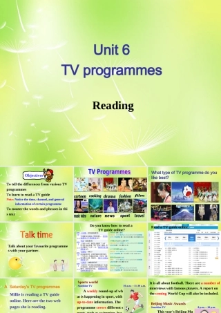 九年级英语上册(Unit 6 TV programmes Reading)课件 (新版)牛津版 课件