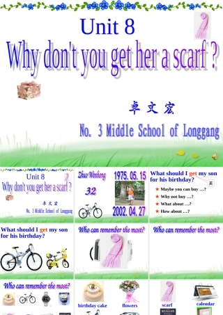 八年级英语 Unit8第一课时课件 人教新目标版 课件