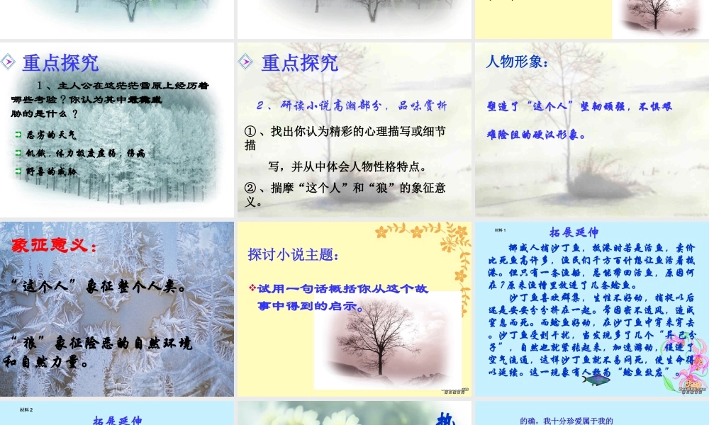 九年级语文热爱生命课件 苏教版 课件