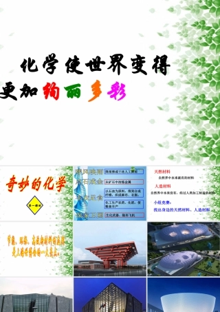 八年级化学 第一节 奇妙的化学(第一课时)课件 鲁教版五四制 课件