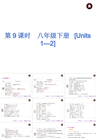 【中考夺分】安徽省2015中考英语复习课件：八年级下册(共185张ppt)