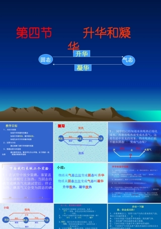 八年级物理上期升华和凝华课件人教版 课件