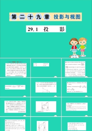 九年级数学下册 第二十九章 投影与视图 291 投影训练课件 (新版)新人教版 课件