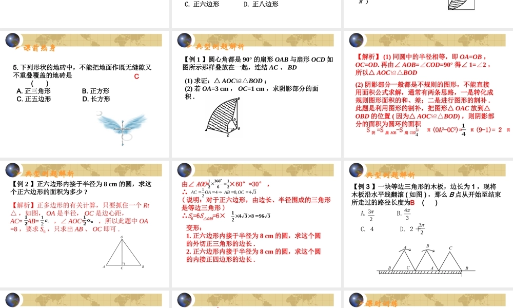 中考数学(空间与图形)专题复习 圆(三)课件-北师大版 ppt 课件
