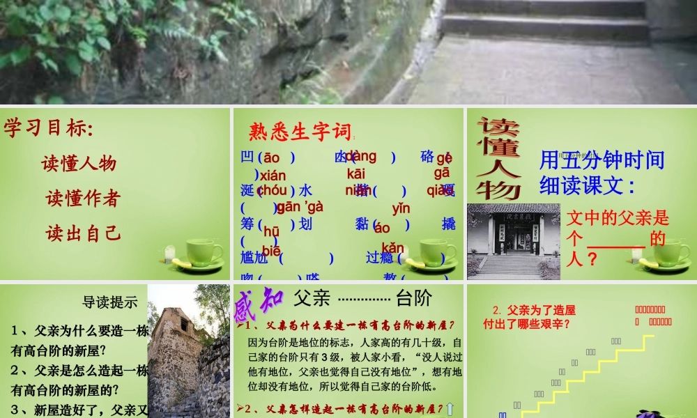 九年级语文下册 311 台阶课件 苏教版 课件