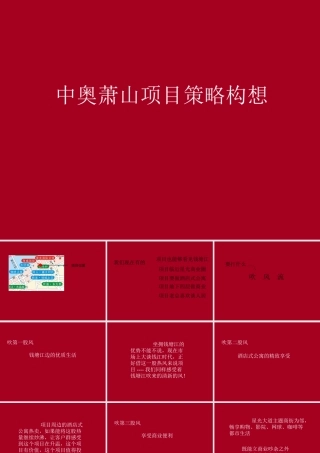 中奥萧山项目策略构想