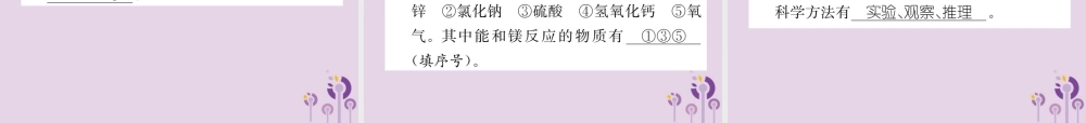 中考化学总复习 第1编 主题复习 模块1 身边的化学物质 课时6 金属的化学性质(精练)课件