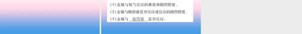 中考化学复习 第1编 教材知识梳理篇 第8单元 金属和金属材料 第1讲 金属的化学性质(精练)课件