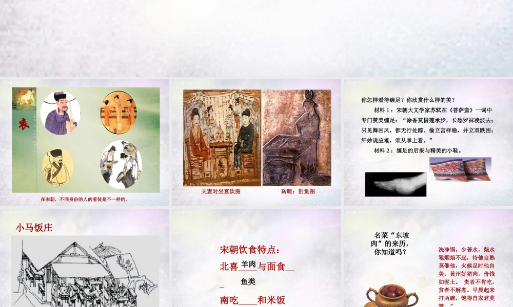 中学七年级历史下册 第11课 万千气象的宋代社会风貌课件 新人教版 课件