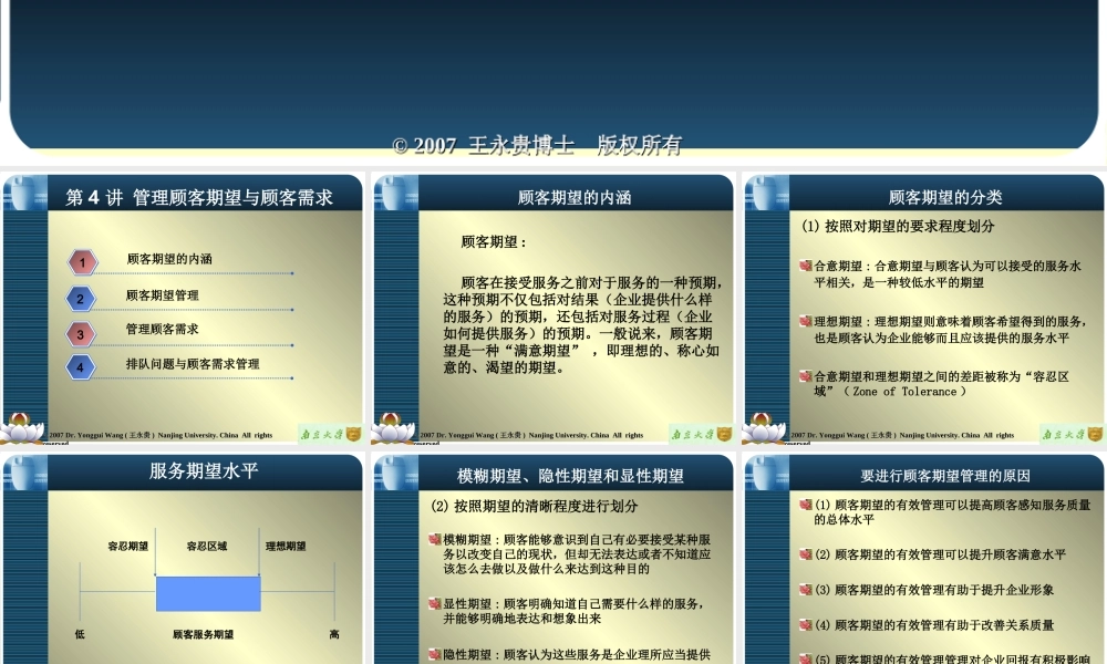 chapter-4管理顾客期望与顾客需求