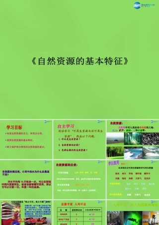 八年级地理上册 第3章 第1节(自然资源的基本特征)课件 (新版)新人教版 课件