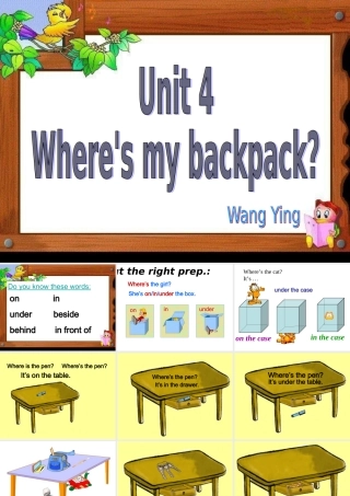 新目标go for it七年级上册u4课件unit4 where's my backpack 课件