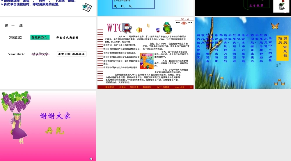 信息技术字体的格式设置课件