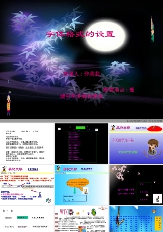 信息技术字体的格式设置课件