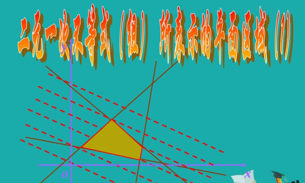 数学 第三章 不等式 3.5.1 二元一次不等式(组)表示的平面区域(1)课件 新人教B版必修5 课件