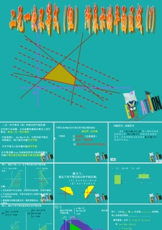 数学 第三章 不等式 3.5.1 二元一次不等式(组)表示的平面区域(1)课件 新人教B版必修5 课件