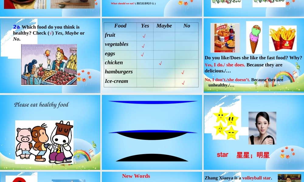 中学七年级英语上册 Unit 6 Unit 6 Do you like bananas Section B课件1 (新版)人教新目标版 课件