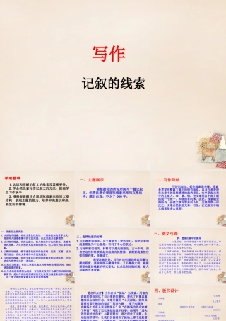 八年级语文下册 第1单元 写作 记叙的散文课件 (新版)新人教版 课件