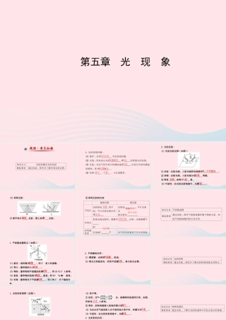 八年级物理上册 第五章 光现象课件 (新版)北师大版 课件