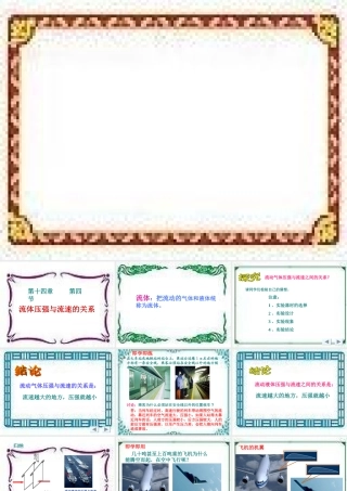 九年级物理流体压强与流速的关系课件人教版 课件