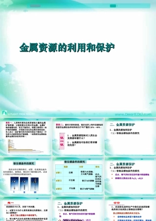 新课标初三化学金属资源的利用和保护 课件