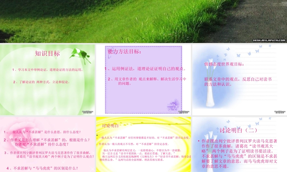 不求甚解 课件 人教版 课件