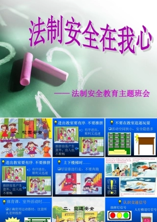 小学生法制安全教育PPT模板