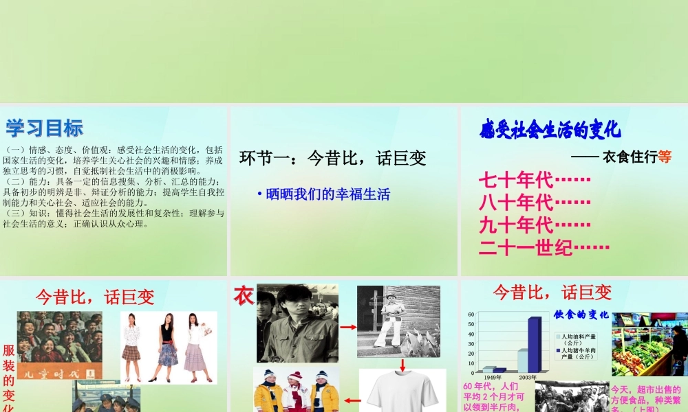 八年级政治下册 第十一课 第1框 面对发展变化的社会生活课件 鲁教版 课件