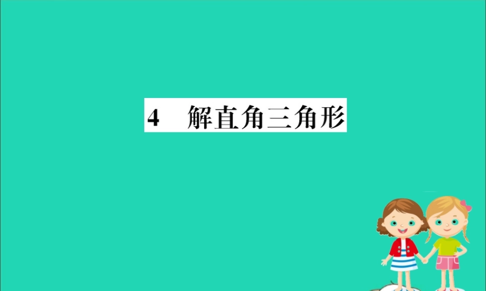 九年级数学下册 第一章 直角三角形的边角关系 14 解直角三角形训练课件 (新版)北师大版 课件