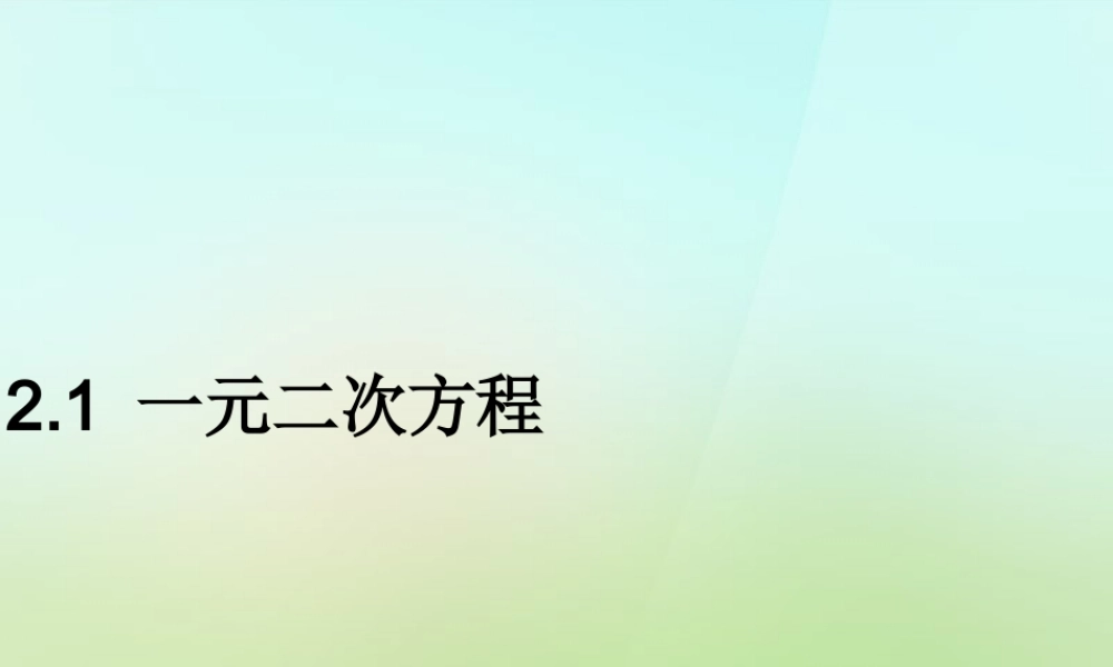 九年级数学上册 21 一元二次方程习题课件 (新版)湘教版 课件