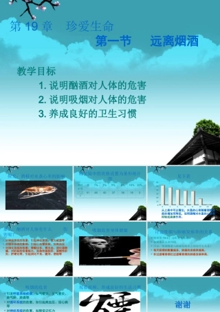 云南省麻栗坡县八年级生物上册(19.1 远离烟酒)课件 苏教版 课件