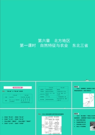 中考地理复习 八下 第六章 北方地区(第1课时)课件