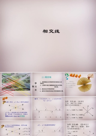 中学七年级数学下册 5.1.1 相交线课件 (新版)新人教版