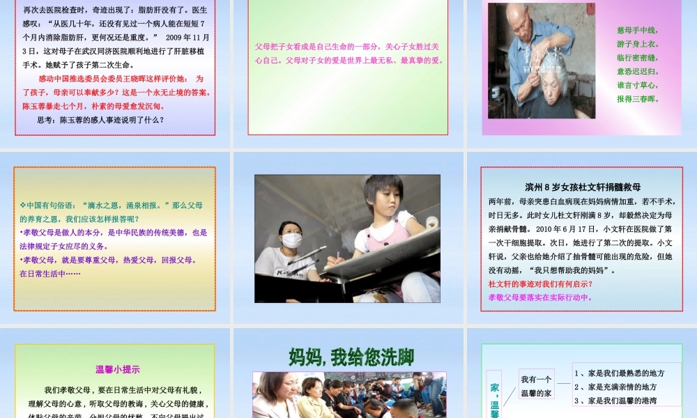 八年级政治上册 第1课第1框家 温馨的港湾课件 山东人民版 课件