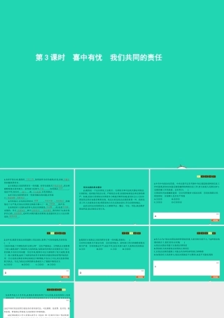 九年级政治全册 第三单元 法治时代 第8课 依法治国 第3框 喜中有忧 我们共同的责任课件 人民版 课件