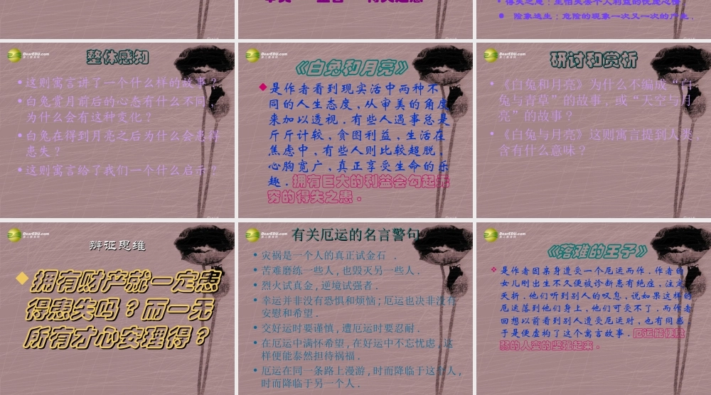 中学七年级语文上册(人生寓言)课件 (新版)新人教版 课件
