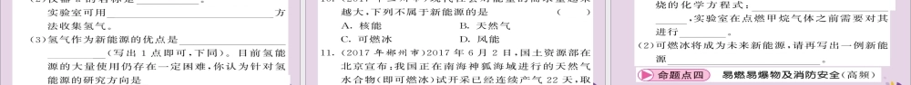 中考化学总复习 第一轮复习 系统梳理 夯基固本 第13讲 燃料及其应用课件
